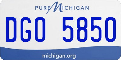 MI license plate DGO5850