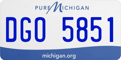 MI license plate DGO5851
