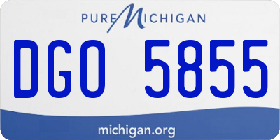MI license plate DGO5855