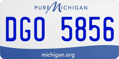 MI license plate DGO5856