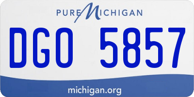 MI license plate DGO5857