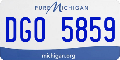 MI license plate DGO5859