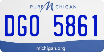 MI license plate DGO5861
