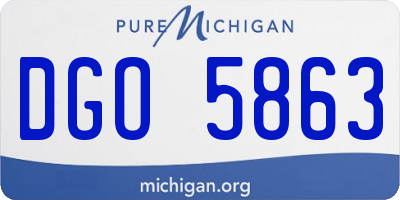 MI license plate DGO5863
