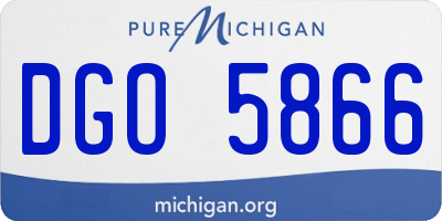 MI license plate DGO5866