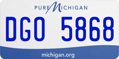 MI license plate DGO5868