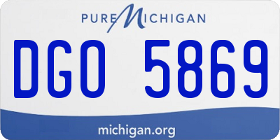 MI license plate DGO5869