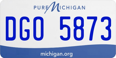 MI license plate DGO5873