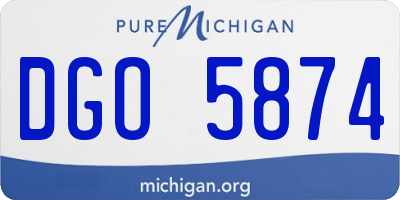MI license plate DGO5874