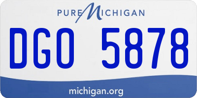 MI license plate DGO5878