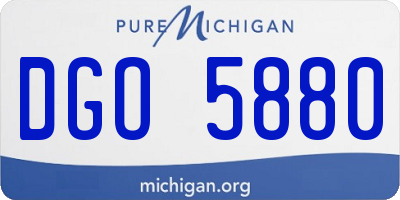 MI license plate DGO5880