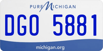 MI license plate DGO5881