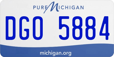 MI license plate DGO5884