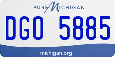 MI license plate DGO5885