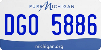 MI license plate DGO5886