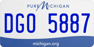 MI license plate DGO5887