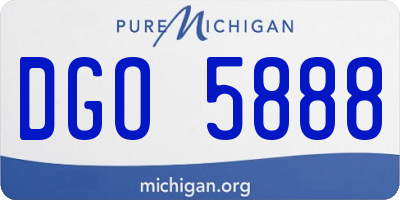 MI license plate DGO5888