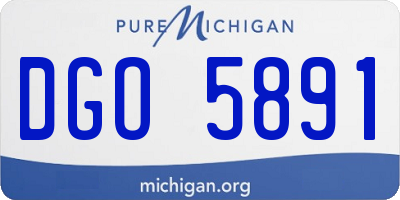 MI license plate DGO5891