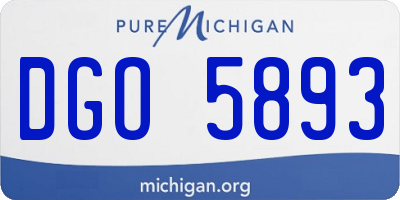 MI license plate DGO5893