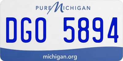 MI license plate DGO5894