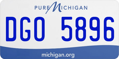 MI license plate DGO5896