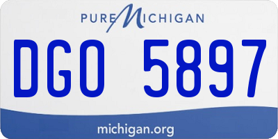 MI license plate DGO5897