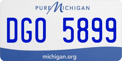 MI license plate DGO5899
