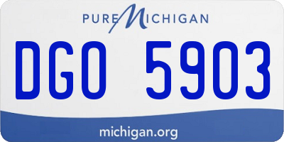 MI license plate DGO5903