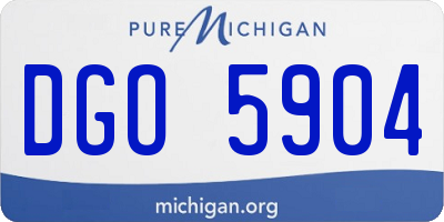 MI license plate DGO5904