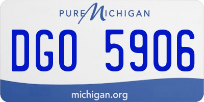 MI license plate DGO5906