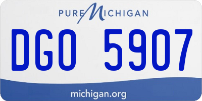MI license plate DGO5907