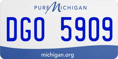 MI license plate DGO5909