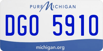 MI license plate DGO5910