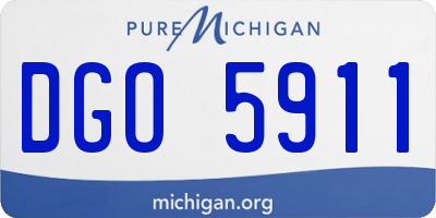 MI license plate DGO5911