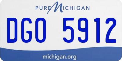MI license plate DGO5912