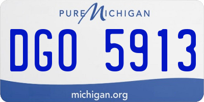 MI license plate DGO5913