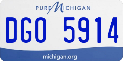 MI license plate DGO5914