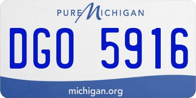 MI license plate DGO5916