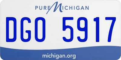 MI license plate DGO5917