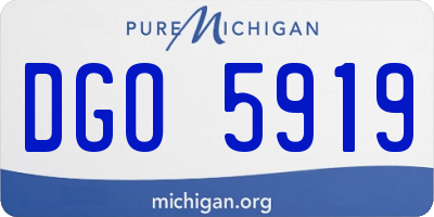 MI license plate DGO5919