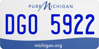 MI license plate DGO5922