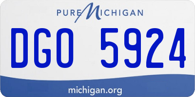 MI license plate DGO5924
