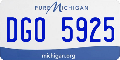 MI license plate DGO5925