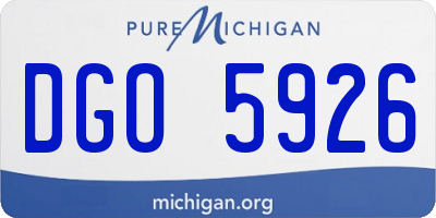 MI license plate DGO5926