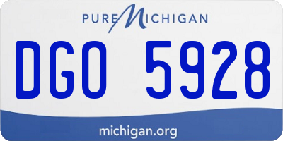 MI license plate DGO5928
