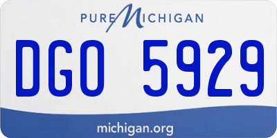 MI license plate DGO5929