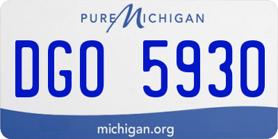 MI license plate DGO5930