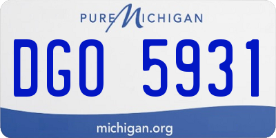MI license plate DGO5931