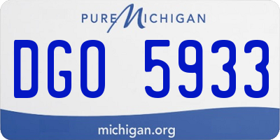 MI license plate DGO5933