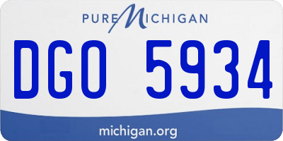MI license plate DGO5934